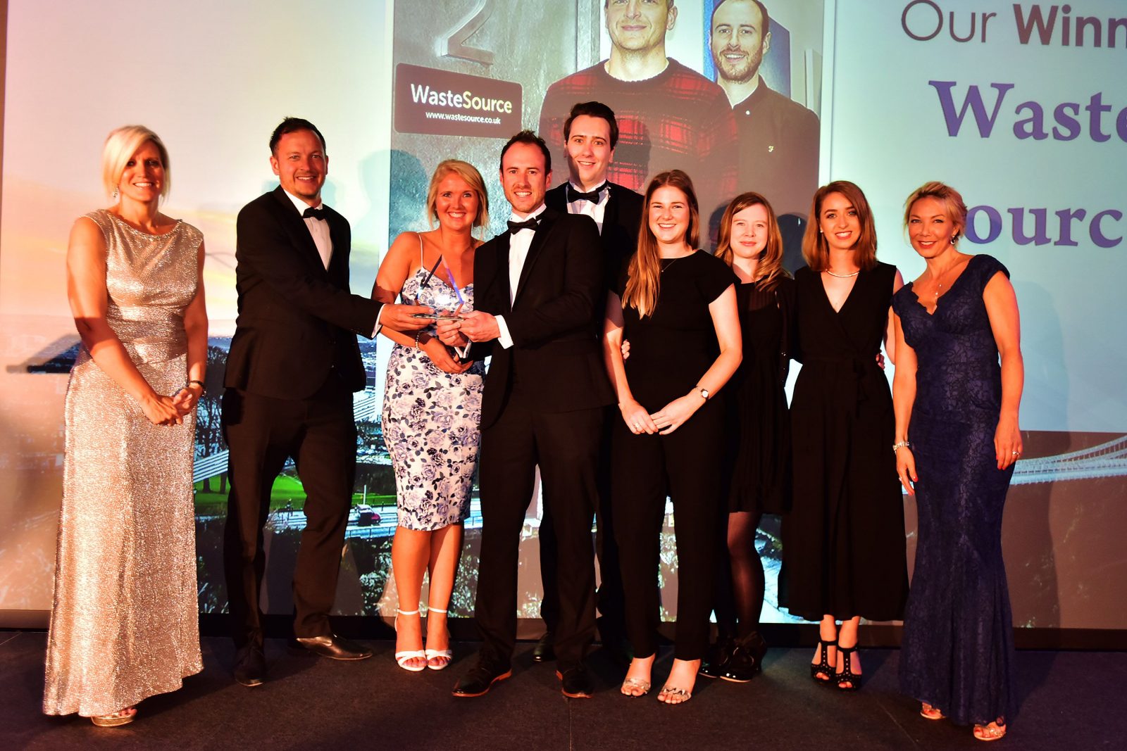 Team Photo of Waste Source at the Bristol Post Awards 2017