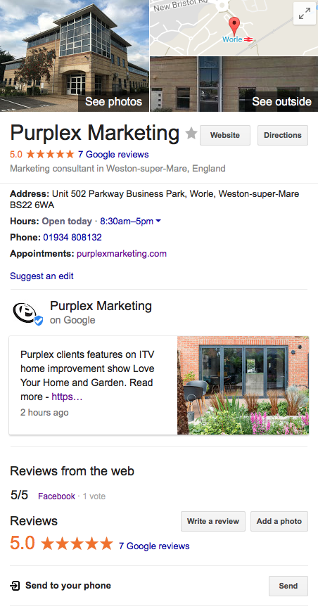 Purplex Google My Business