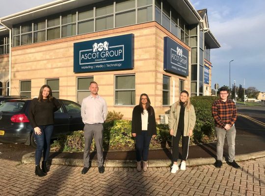From left to right, Paige Sharman, Martyn East, Laea Marshall, Kate Hitchens and Benjamin Debreceni