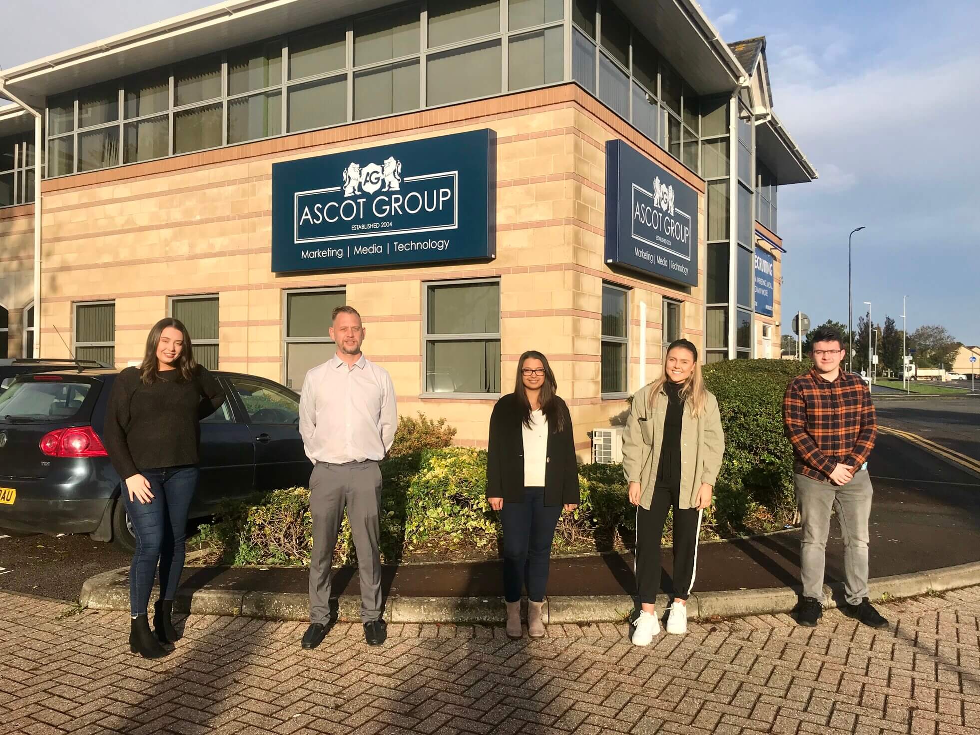 From left to right - Paige Sharman, Martyn East, Laea Marshall, Kate Hitchens and Benjamin Debreceni.