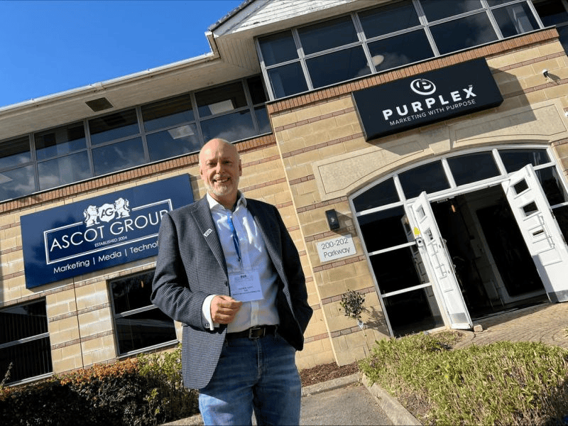 Andrew Scott, CEO of Purplex, stood outside of Purplex HQ