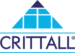 Crittall Windows rebrand previous two-blues logo on dark background