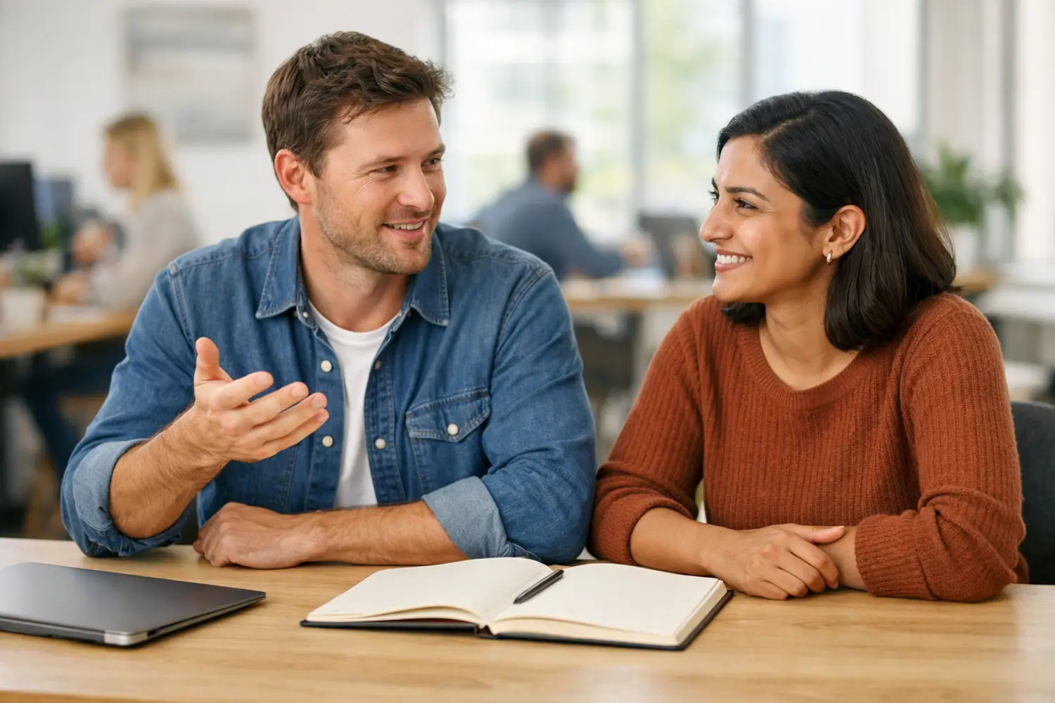 email marketing automation team planning lead nurturing strategy in marketing agency office